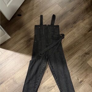 Billabong Black and White Striped Jumpsuit